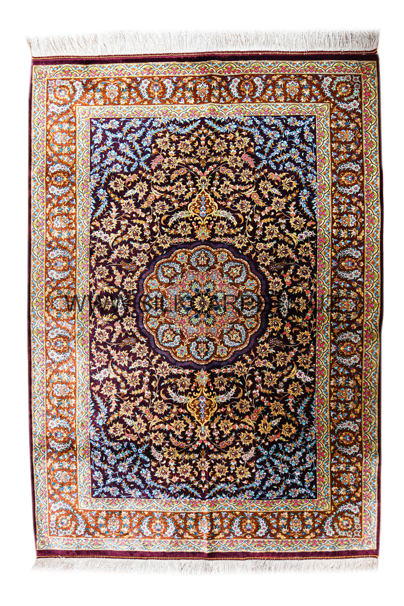 Bukhara Hand Knotted Silk Carpet