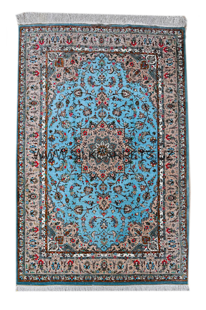 Florals Boysun Hand Knotted Silk Carpet