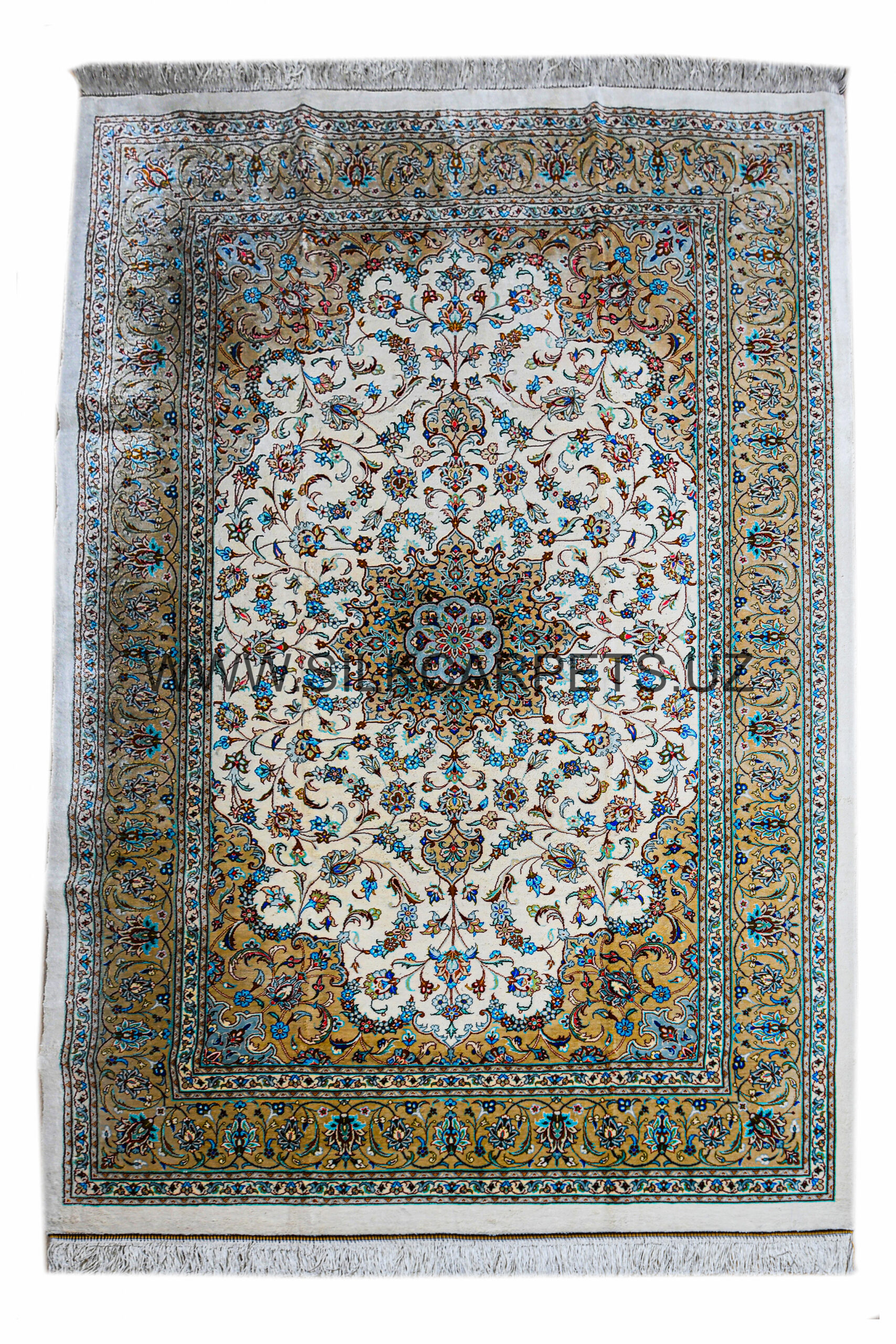 Floral Boysun 03 Hand Knotted Silk Carpet