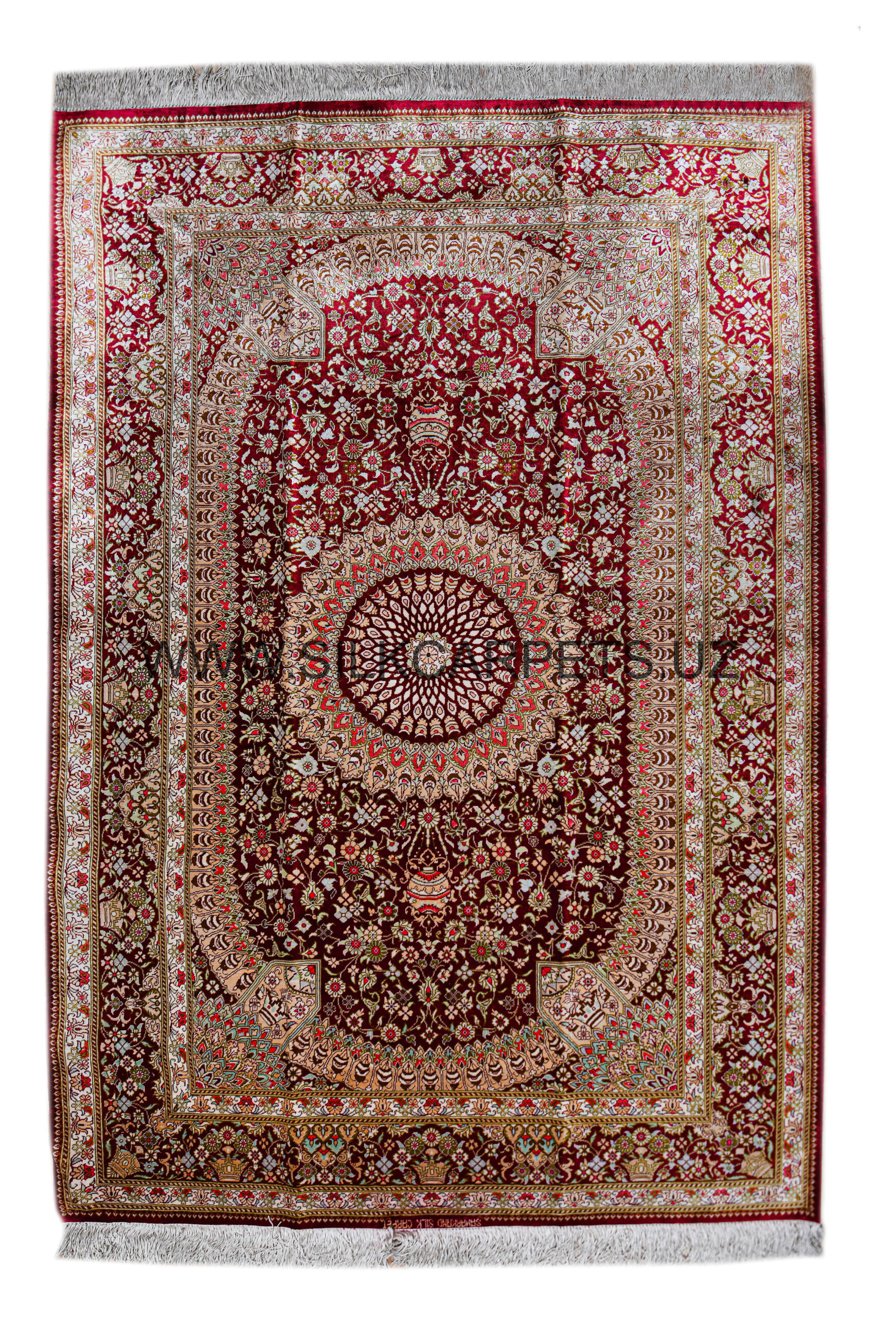 Florals 04 Hand Knotted Silk Carpet