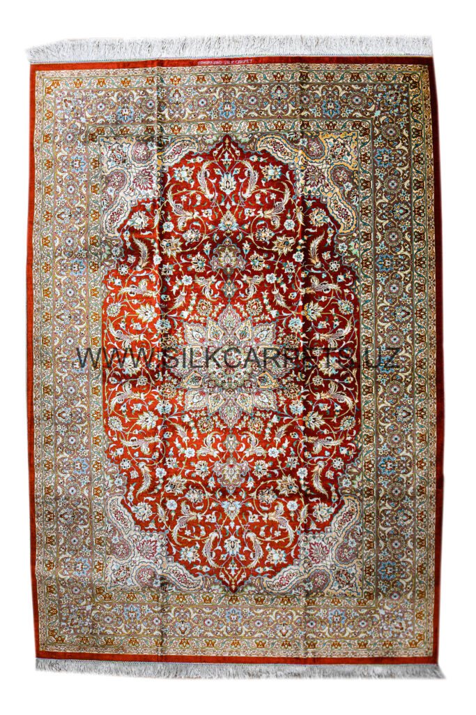 Floral Boysun 07 Hand Knotted Silk Carpet