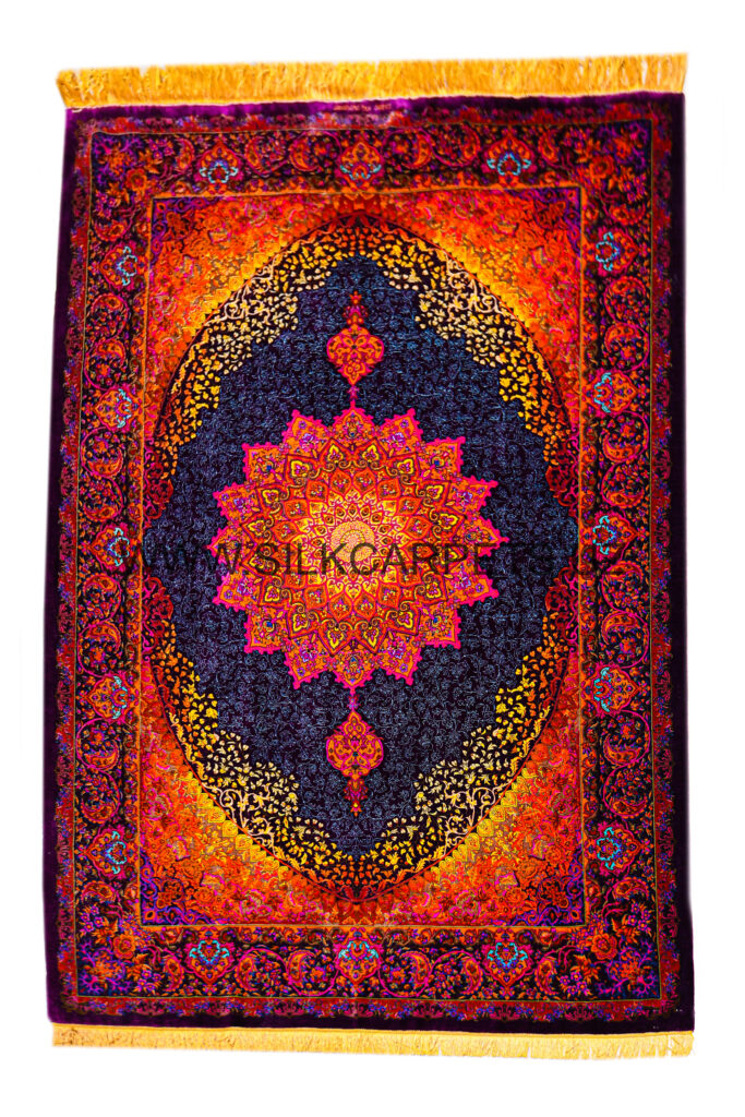 New Lantern Hand Knotted Silk Carpet