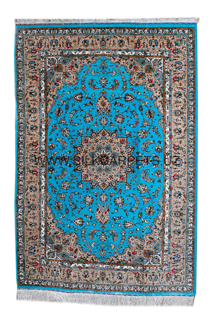 Floral Boysun 10 Hand Knotted Silk Carpet
