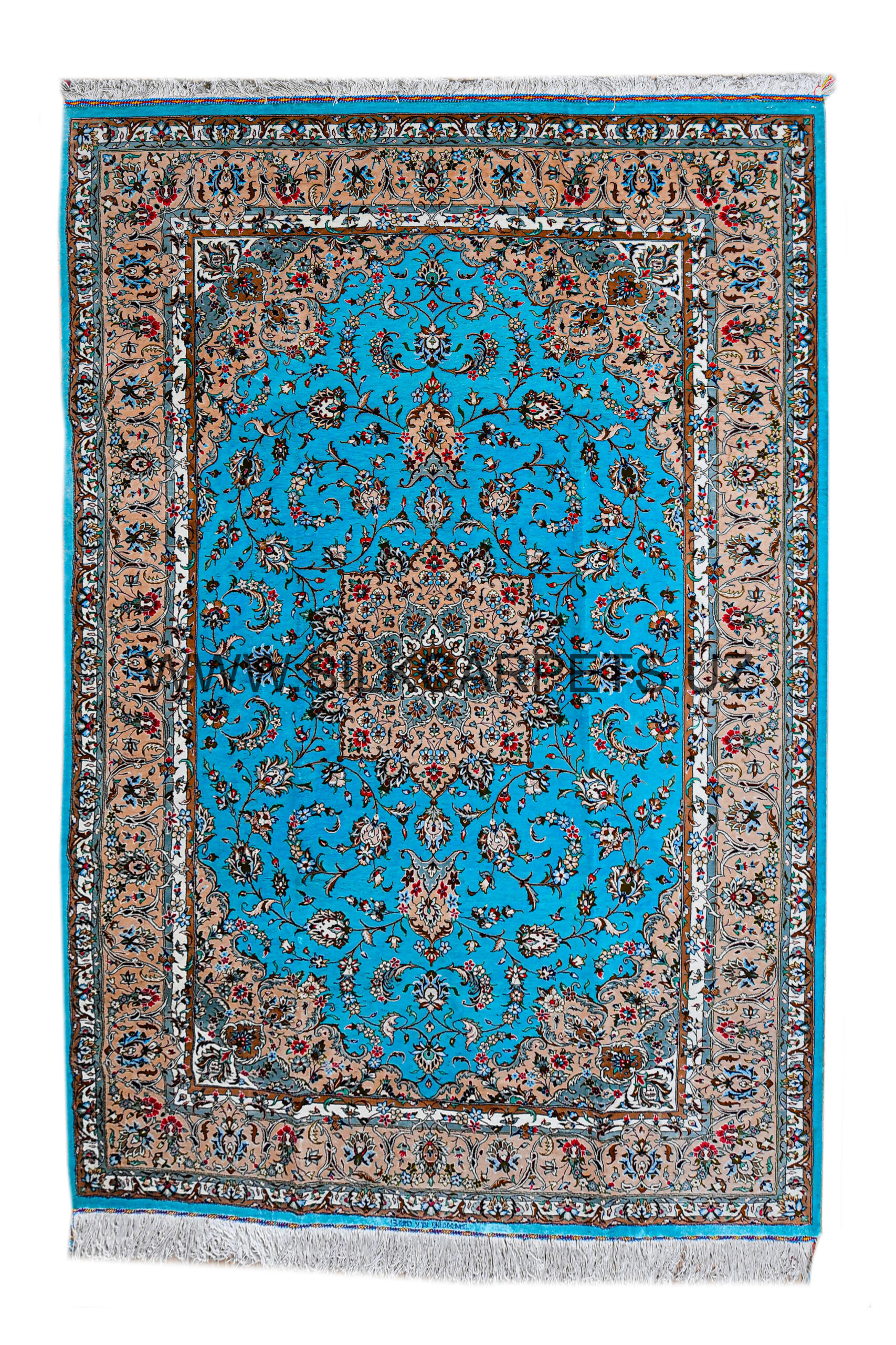 Floral Boysun 10 Hand Knotted Silk Carpet