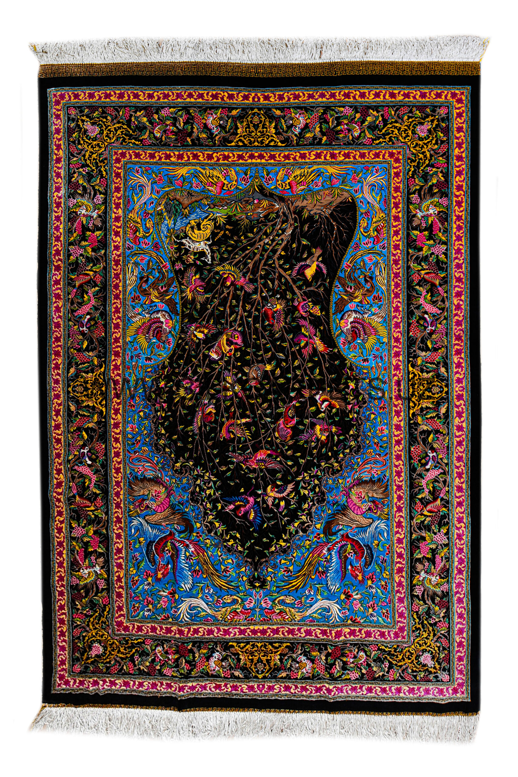 Tree of life Hand Knotted Silk Carpet