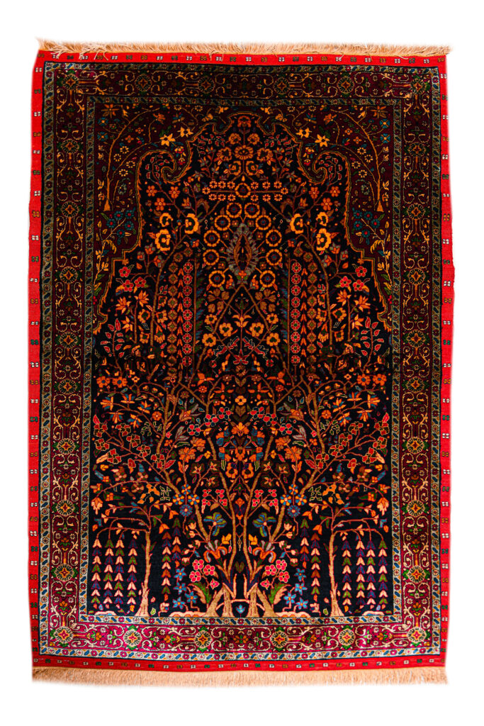 Tree of life double sided Hand Knotted Silk Carpet