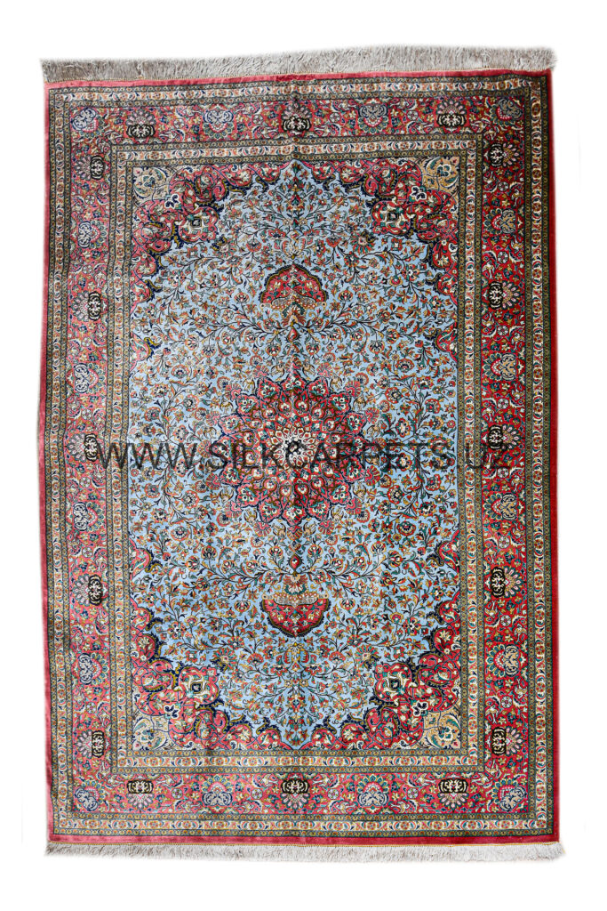 Floral Boysun 14 Hand Knotted Silk Carpet