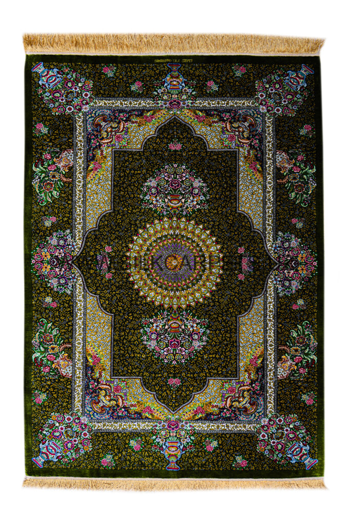 Floral 16 Hand Knotted Silk Carpet