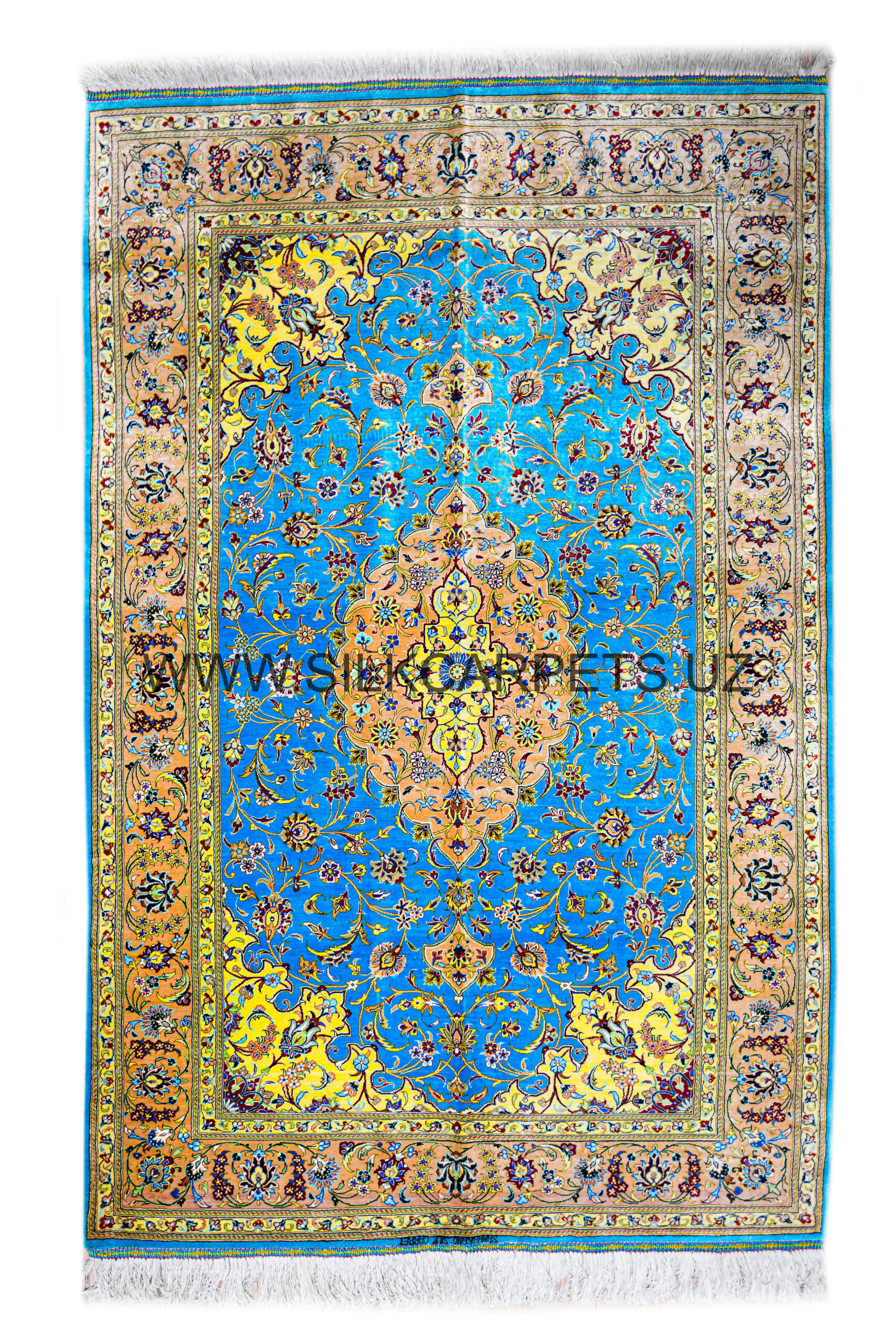 Floral Boysun 18 Hand Knotted Silk Carpet
