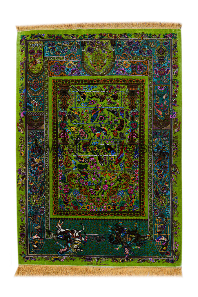 Tree of life 02 Hand Knotted Silk Carpet