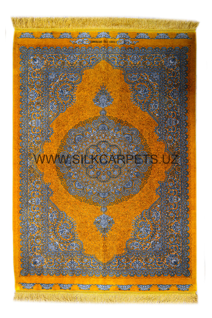 Uzbek 04 Hand Knotted Silk Carpet