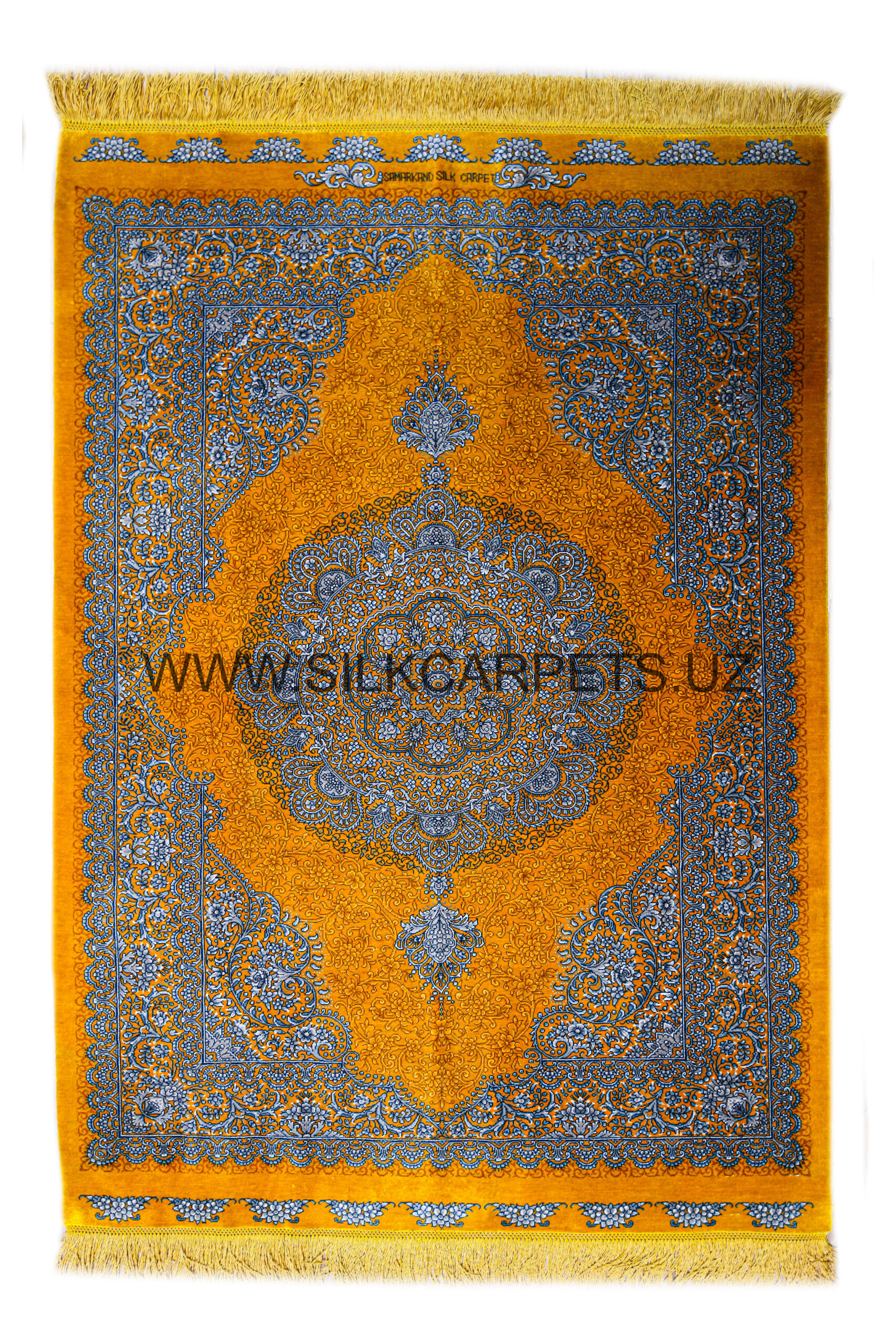 Uzbek 04 Hand Knotted Silk Carpet